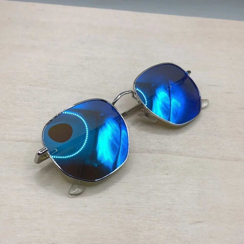 Veda Tinda VT 8005 Sunglasses 54-20-145 UNISEX Blue Lenses Oval-Square Mix